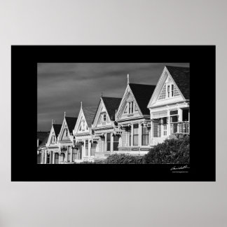 Victoriaans huizen op Steiner Street, Alamo Square Poster