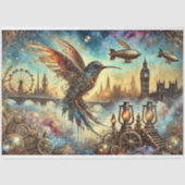 Victoriaans Hummingbird mechanische reis ontkoppel Tissuepapier (Voorkant)