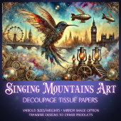 Victoriaans Hummingbird mechanische reis ontkoppel Tissuepapier