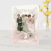 Victoriaans huwelijk - Wenskaart Kaart (Gele Bloem)