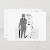 Victoriaans huwelijksgasten briefkaart (Voorkant / Achterkant)