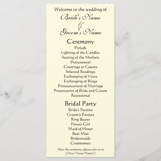 Victoriaans huwelijksprogramma, The Kiss, Gustav K Programmakaart (Voorkant)