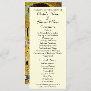 Victoriaans huwelijksprogramma, The Kiss, Gustav K Programmakaart