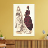 Victoriaans huwelijksreis canvas afdruk (Insitu (Woonkamer))