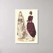 Victoriaans huwelijksreis canvas afdruk (Voorkant)