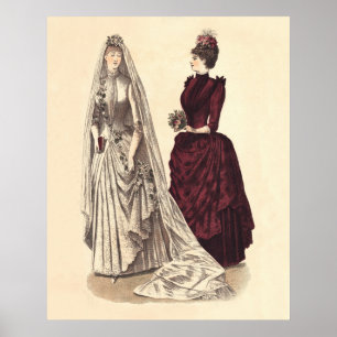 Victoriaans huwelijksreis poster