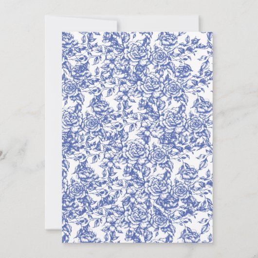 Victoriaans Iets Blauw Frans Vrijgezellenfeest Kaart (Achterkant)