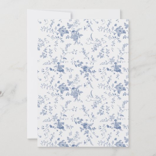 Victoriaans iets blauw we doen bruiloft douche kaart (Achterkant)