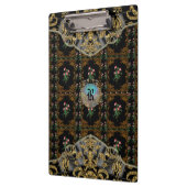 Victoriaans II Lashers Elegant Floral Monogram Klembord (Links)