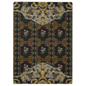 Victoriaans II Lashers Elegant Floral Monogram Klembord (Achterkant)