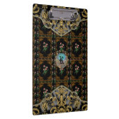 Victoriaans II Lashers Elegant Floral Monogram Klembord (Rechts)