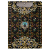 Victoriaans II Lashers Elegant Floral Monogram Klembord (Voorkant)