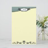 Victoriaans ijzerwas briefpapier (Staand voorkant)