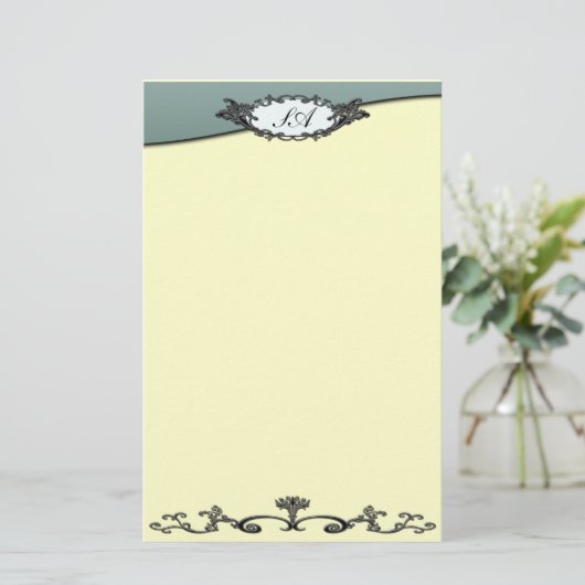 Victoriaans ijzerwas briefpapier (Staand voorkant)