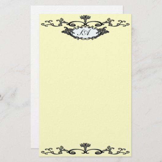 Victoriaans ijzerwas briefpapier (Voorkant / Achterkant)