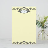 Victoriaans ijzerwas briefpapier (Staand voorkant)