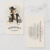 Victoriaans illustratie naaimuis geïnspireerd visitekaartje (Voorkant / Achterkant)