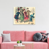 Victoriaans illustratie van de Mode van kinderen Canvas Afdruk (Insitu (Woonkamer))