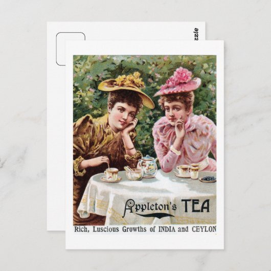 Victoriaans India en Ceylon thee en Briefkaart (Voorkant / Achterkant)