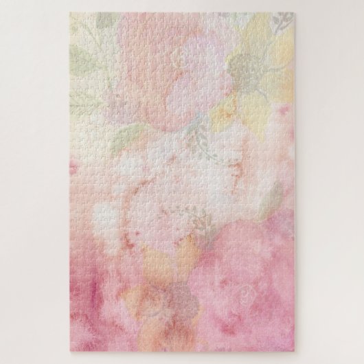 Victoriaans Indigo Damask Paisley Floral Legpuzzel (Verticaal)