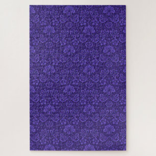 Victoriaans Indigo Damask Paisley Floral Legpuzzel