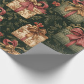 Victoriaans inpakpapier met cadeauthema (Hoek)