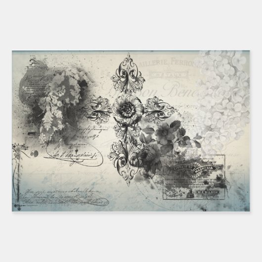  Victoriaans Inpakpapier Vel (Voorkant)