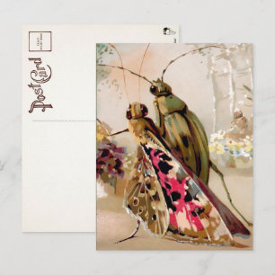 Victoriaans Insecten Briefkaart