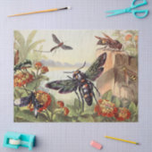 Victoriaans insecten onder Victoriaans bloemen Tissuepapier (Craft)