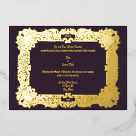  Victoriaans jaar 1834 Elegant Wedding Folie Uitnodiging