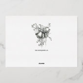  Victoriaans jaar 1834 Elegant Wedding Folie Uitnodiging (Achterkant)