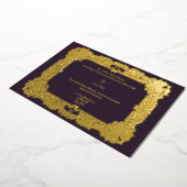  Victoriaans jaar 1834 Elegant Wedding Folie Uitnodiging (Gedraaid)