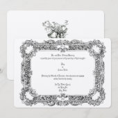  Victoriaans jaar 1834 Elegant Wedding Kaart (Voorkant / Achterkant)