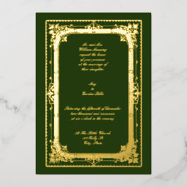  Victoriaans jaar 1870 bruiloft Folie Uitnodiging