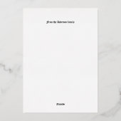 Victoriaans jaar 1892 kerstmis & Angels Folie Feestdagenkaart (Achterkant)