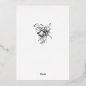  Victoriaans jaar 1893  huwelijk Folie Uitnodiging (Achterkant)