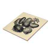  Victoriaans jaar groenten en fruit Tegeltje (Zijkant)