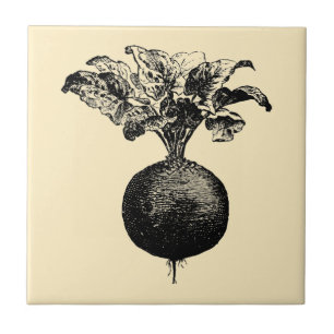 Victoriaans jaar groenten en fruit Tegeltje