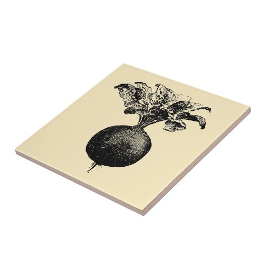  Victoriaans jaar groenten en fruit Tegeltje (Zijkant)