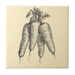 Victoriaans jaar groenten en fruit Tegeltje