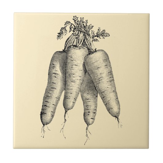  Victoriaans jaar groenten en fruit Tegeltje (Voorkant)