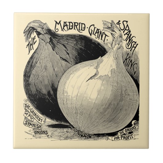  Victoriaans-jaarsareaal groenten en fruit Tegeltje (Voorkant)