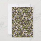 Victoriaans  jachtwijnstokken met bloei bedankkaart (Achterkant)