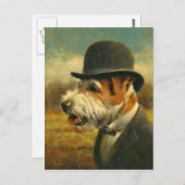 Victoriaans Jack Russell Post-kaart Briefkaart (Voorkant / Achterkant)