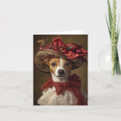 Victoriaans Jack Russell Terrier Kerstmis Feestdagen Kaart (Voorkant)