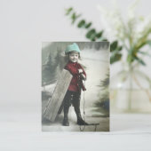  Victoriaans jongen met een slede Briefkaart (Staand voorkant)