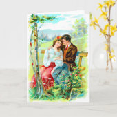 Victoriaans Jubileum Wenskaart Kaart (Gele Bloem)