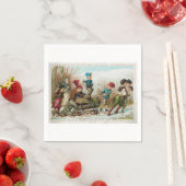 Victoriaans Jule Log Paper Napkins Servet (Insitu)