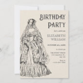 Victoriaans jurk verjaardag Kaart (Voorkant)