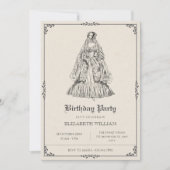 Victoriaans jurk verjaardag Kaart (Voorkant)